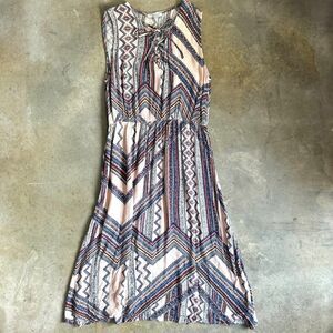 Ashe Couture Boho Midi Dress Sleeveless Elastic Waist Summer